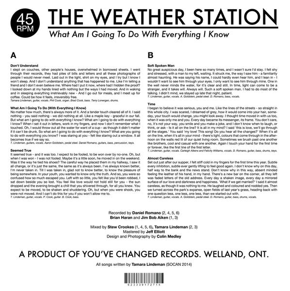 The Weather Station - What Am I Going To Do With Everything I Know